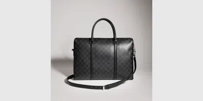 Gucci Men Gg Canvas Backpack In Black