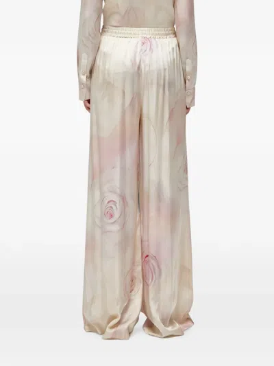 Blugirl Floral-print Palazzo Pants In Neutral