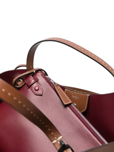 Max Mara Contrast-stitching Tote Bag In Brown
