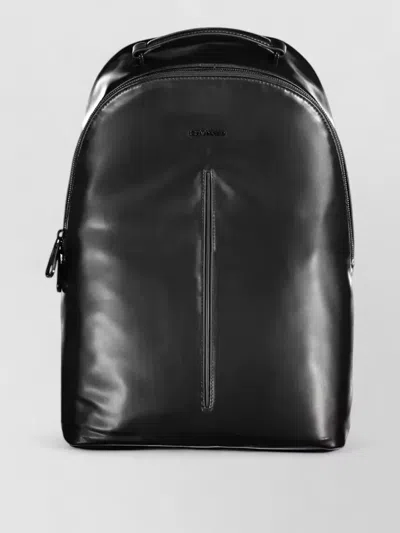 Calvin Klein Black Polyester Backpack In Black