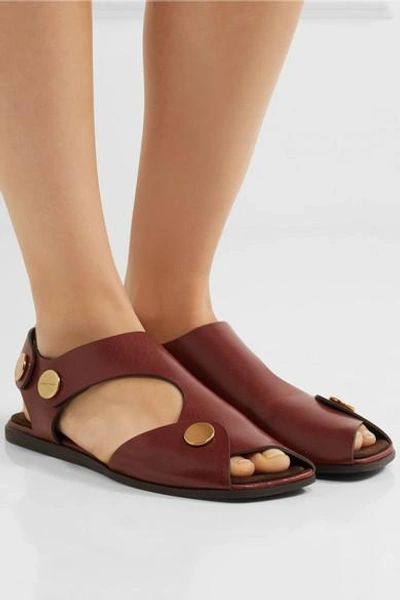 Shop Stella Mccartney Cutout Faux Leather Sandals