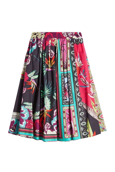 Etro Printed Cotton Skirt In Multicolor