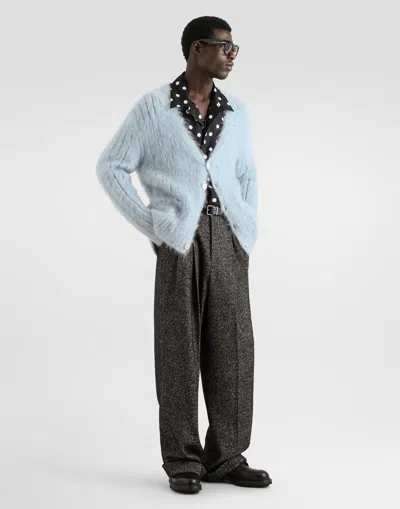 Dolce & Gabbana Wool Turtleneck Pullover In Blue