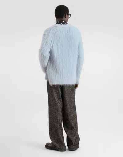 Dolce & Gabbana Wool Turtleneck Pullover In Blue