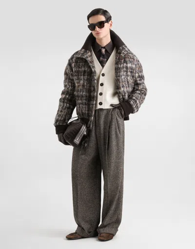 Dolce & Gabbana Check-pattern Bomber Jacket In マルチカラー