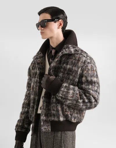Dolce & Gabbana Check-pattern Bomber Jacket In マルチカラー