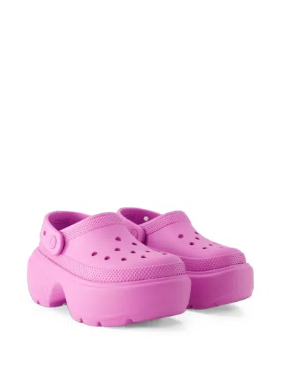 Crocs Stomp Platform Clogs In Pink