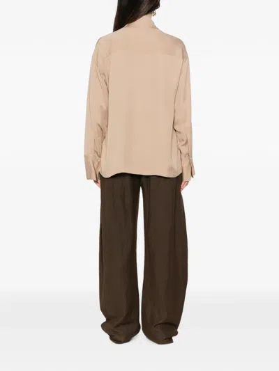 Rame Draped Button-fastening Shirt In Neutral