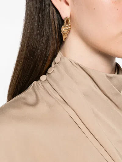 Rame Draped Button-fastening Shirt In Neutral