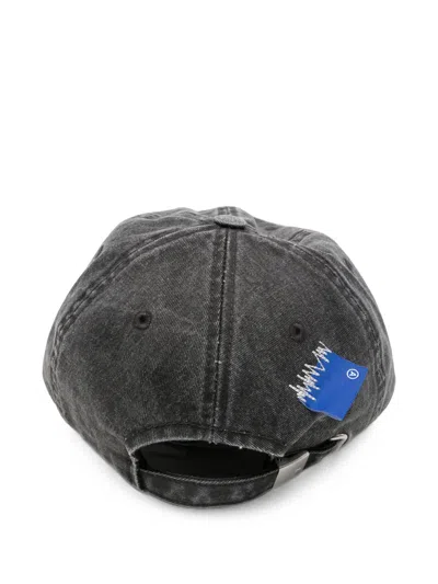 Ader Error Bl Tag Logo-patch Baseball Cap In Grey