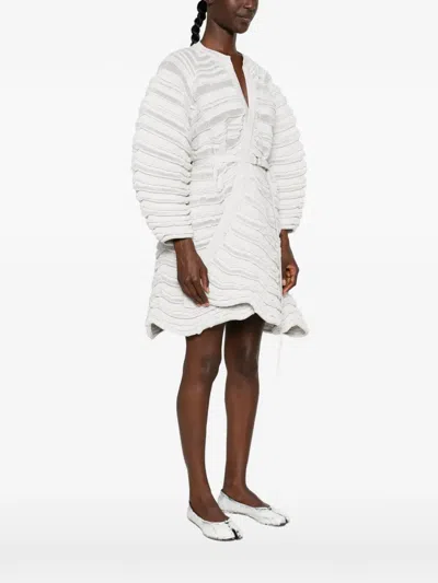 Cfcl Belted Ribbed-knit Jacket In Neutral