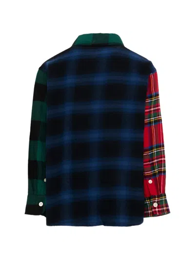 Molo Remon Patchwork Check-pattern Shirt In Multi