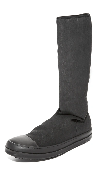 Rick Owens Drkshdw Sock Sneakers In Black