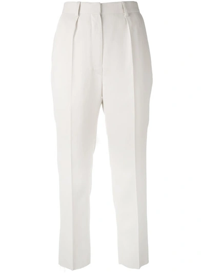 Iro Cropped Slim Trousers In White