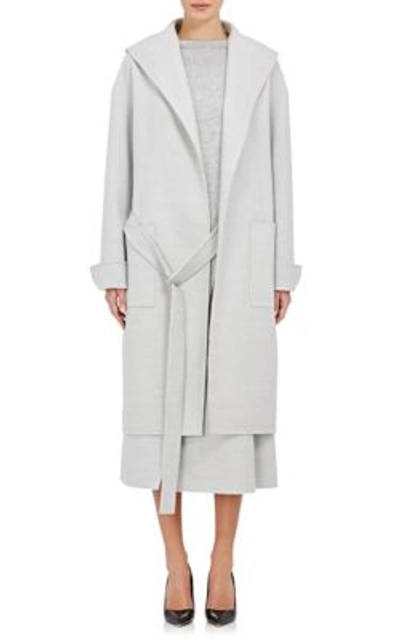 08sircus Belted Wrap Coat In Light Grey