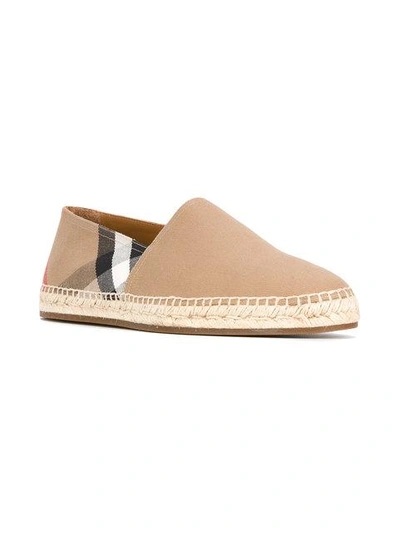 Shop Burberry Canvas Check Espadrilles In 2310c Classic Check