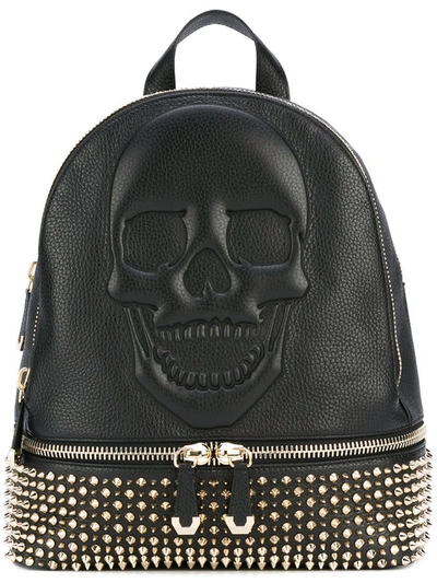 Philipp Plein Studded Skull Backpack In 02l