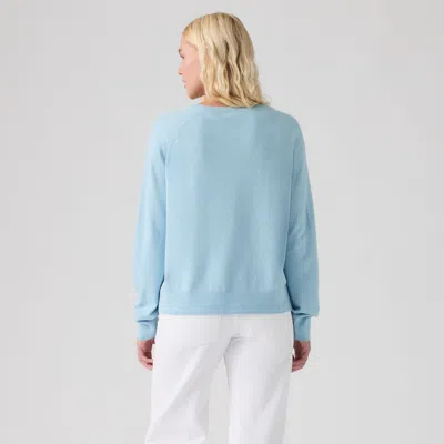 Levi's Supersoft V-neck Pullover Sweater In Blue