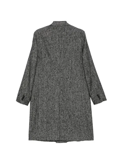 Caruso Herringbone-pattern Double-breasted Coat In Multi