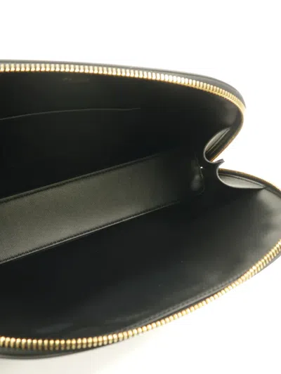 Pre-owned Celine Triomphe Pouch In Black