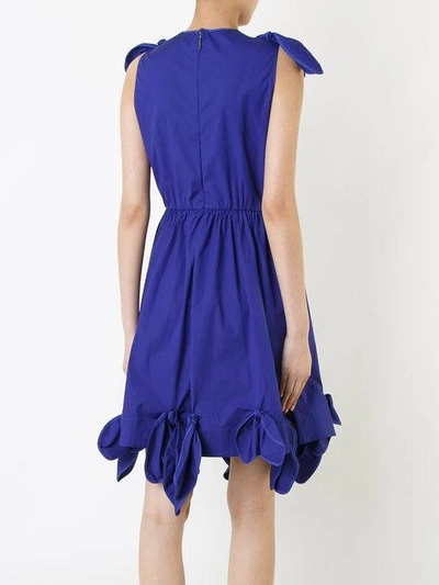 Shop Msgm Flared Dress In Purple