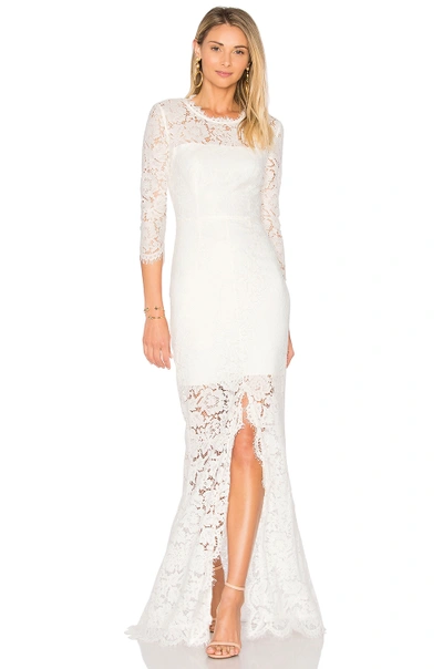 Rachel Zoe All Over Lace Gown In White