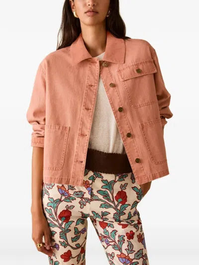 Pennyblack Button-up Patch-pocket Denim Jacket In Multi