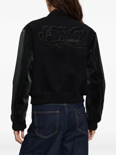 Off-white Logo-patch Bomber Jacket In Multi