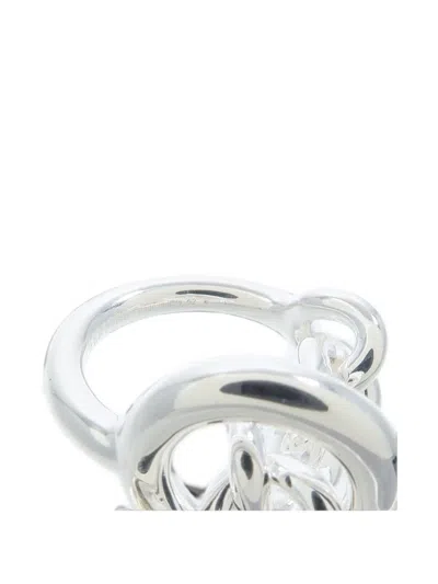 Pre-owned Hermes Croisette Ring In Silver