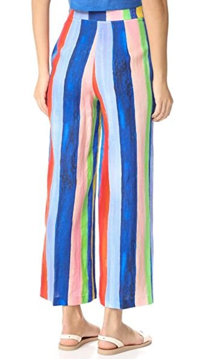 Shop Mara Hoffman High Waisted Tie Front Pants In Multi