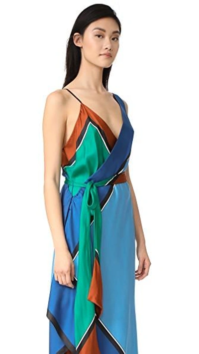 Shop Diane Von Furstenberg Scarf Hem Tiered Dress In Arago Large Tr B/arago Large J