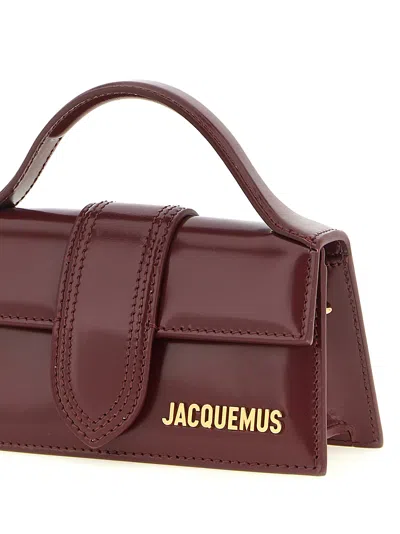 Jacquemus Glossy Leather Structured Shoulder Bag With Adjustable Strap In Pink