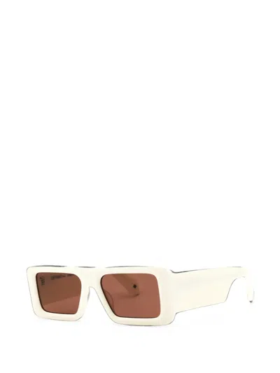 Off-white Troy Rectangle-frame Sunglasses In Neutral