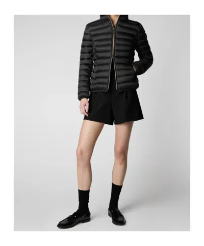 Save The Duck Olly Basic Hooded Basic Jacket In Black