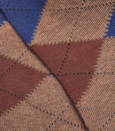 Dore Dore Doré Doré Argyle Socks In Brown