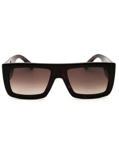 Marc Jacobs Rectangle-frame Sunglasses In White/brown Gradient