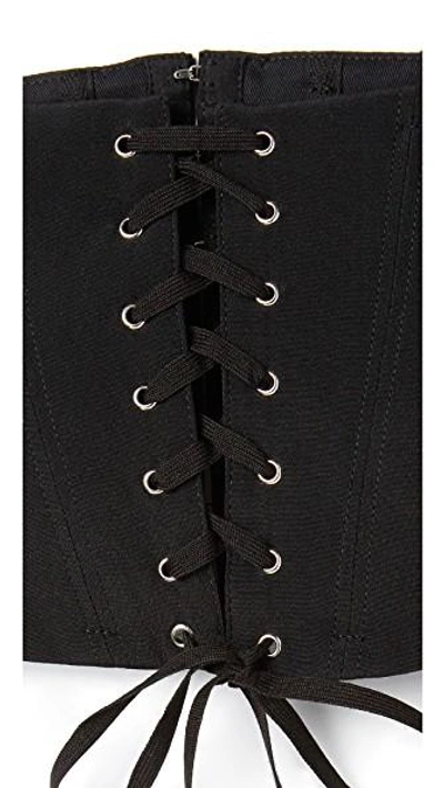 Shop Fleur Du Mal Lacing Corset Belt In Black