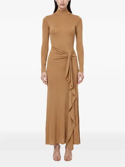 MAXI KNOTTED RUFFLED DRESS