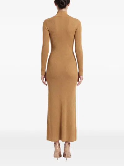 MAXI KNOTTED RUFFLED DRESS