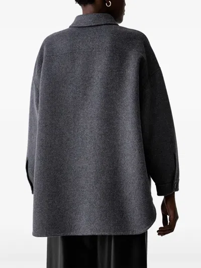 Vicolo Button-up Chest-pocket Jacket In Gray