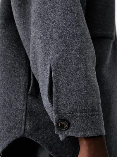 Vicolo Button-up Chest-pocket Jacket In Gray