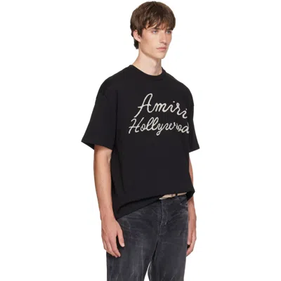 Amiri Oversized Fit Hollywood Script Tee In Black