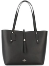 Coach Market Leather Tote Bag In Black