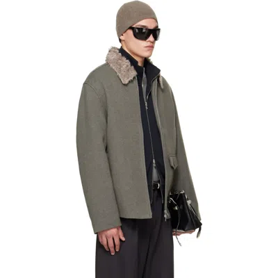 Our Legacy Wool Blend Single Breasted Coat In Gray