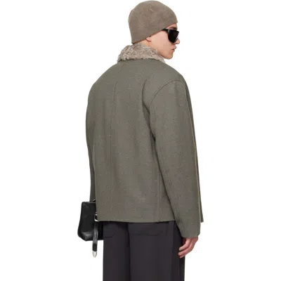 Our Legacy Wool Blend Single Breasted Coat In Gray