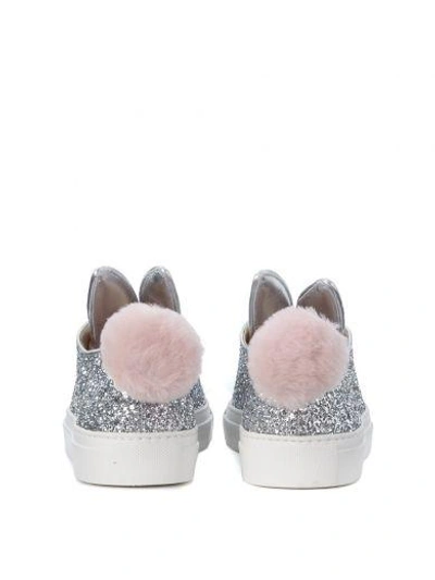 Shop Minna Parikka Sneaker  Tail Sneaks In Pelle E Glitter In Argento