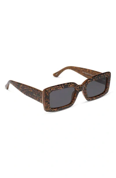 Diff Katie Rectangle Sunglasses In Jungle Grey