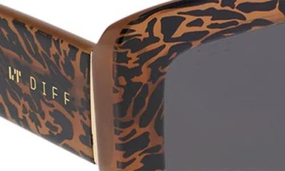 Diff Katie Rectangle Sunglasses In Jungle Grey