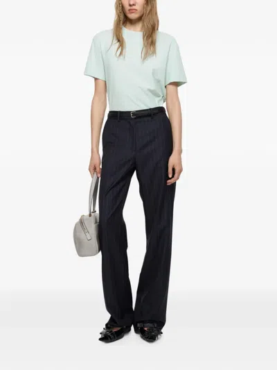 Acne Studios Distressed Logo T-shirt In Green
