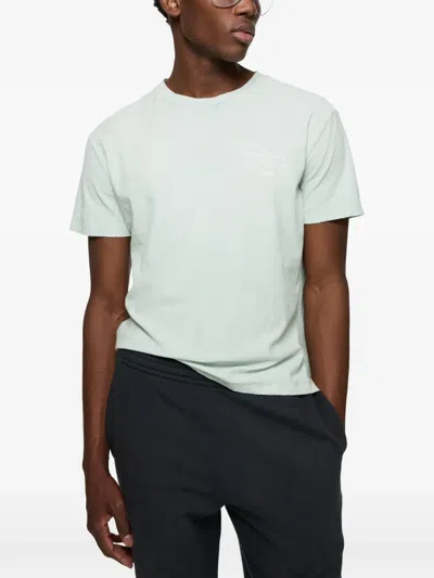 Acne Studios Distressed Logo T-shirt In Green